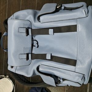 NEW Coach Light Blue Men's Leather Backpack